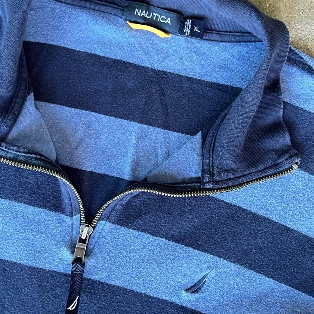 Nautica Blue Striped Pullover - Picture 2 of 2